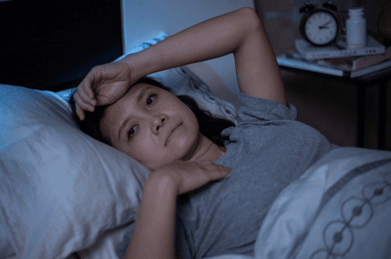 woman suffering insomnia