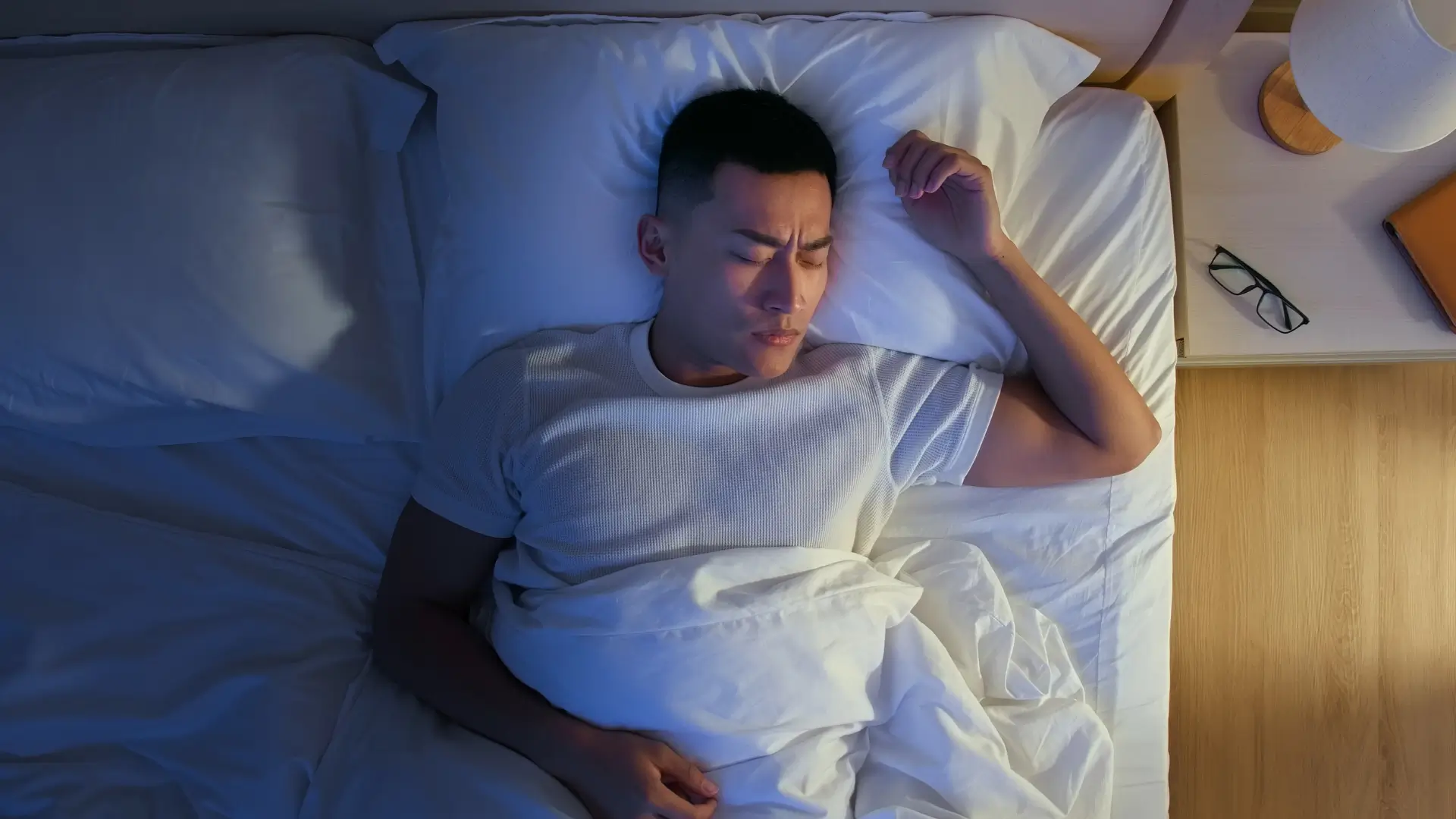 Man awake restless as night